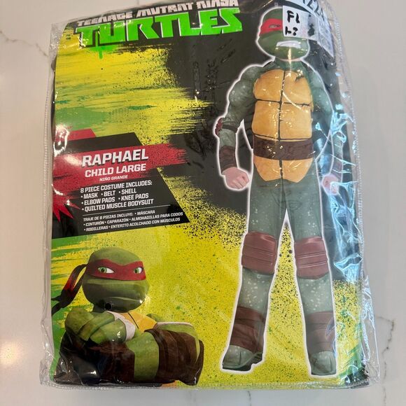 Teenage Mutant Ninja Turtles Halloween Costume Raphael - Kids Large 8-10 - New - Picture 2 of 6